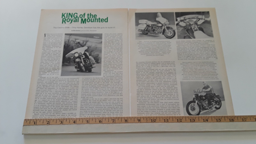 1970 HARLEY DAVIDSON ELECTRA GLIDE ORIGINAL 1970 ARTICLE