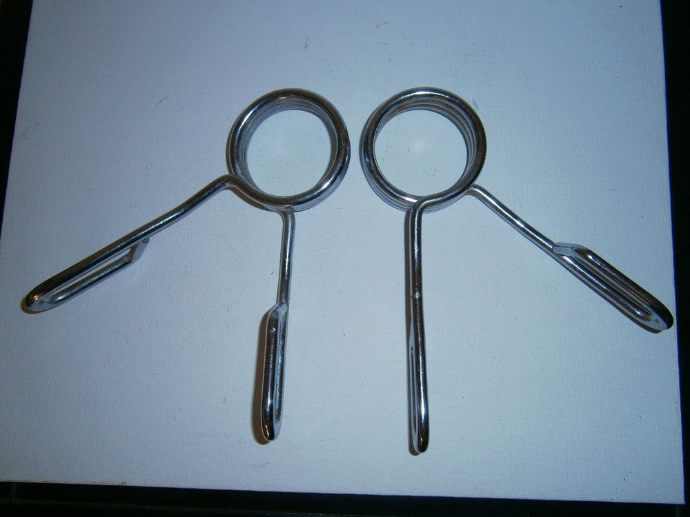 Chrome Olympic Weight Bar Spring Clamps 2"