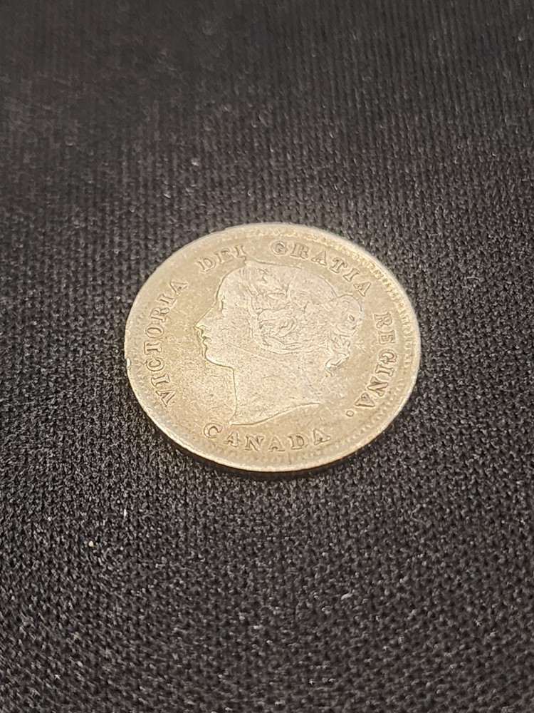 1900 Canada 5 Cents Round 0 Silver Coin