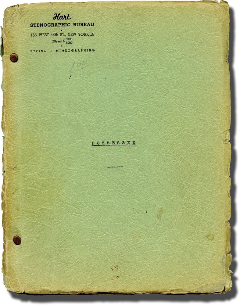 Wright POSSESSED Original script for an unproduced 1946 play #140110