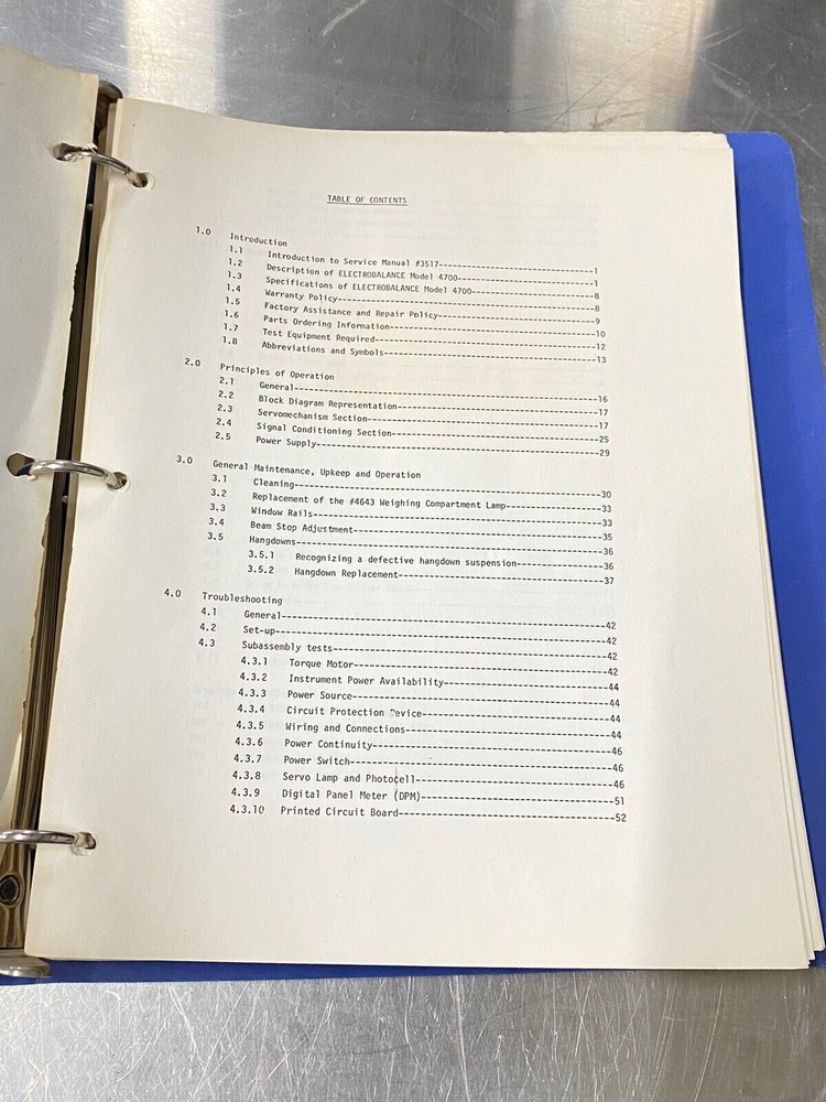 Cahn 4700 Balance Electronic - Users Guide / Instruction Book / Manual