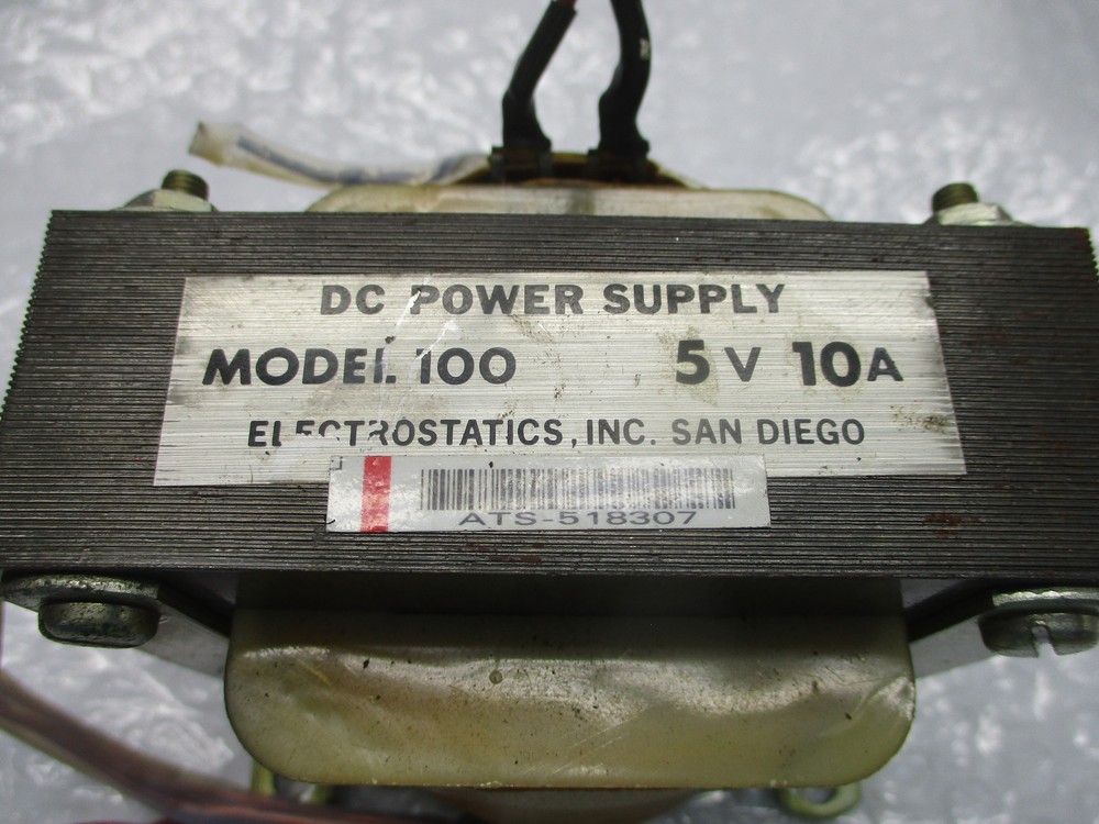 ELECTROSTATICS MODEL 100 TRANSFORMER UNMP