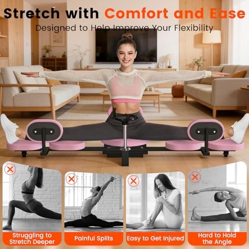Leg Stretcher, 220LBS Split Machine for Fexibility & Splits Training, 0 Pink