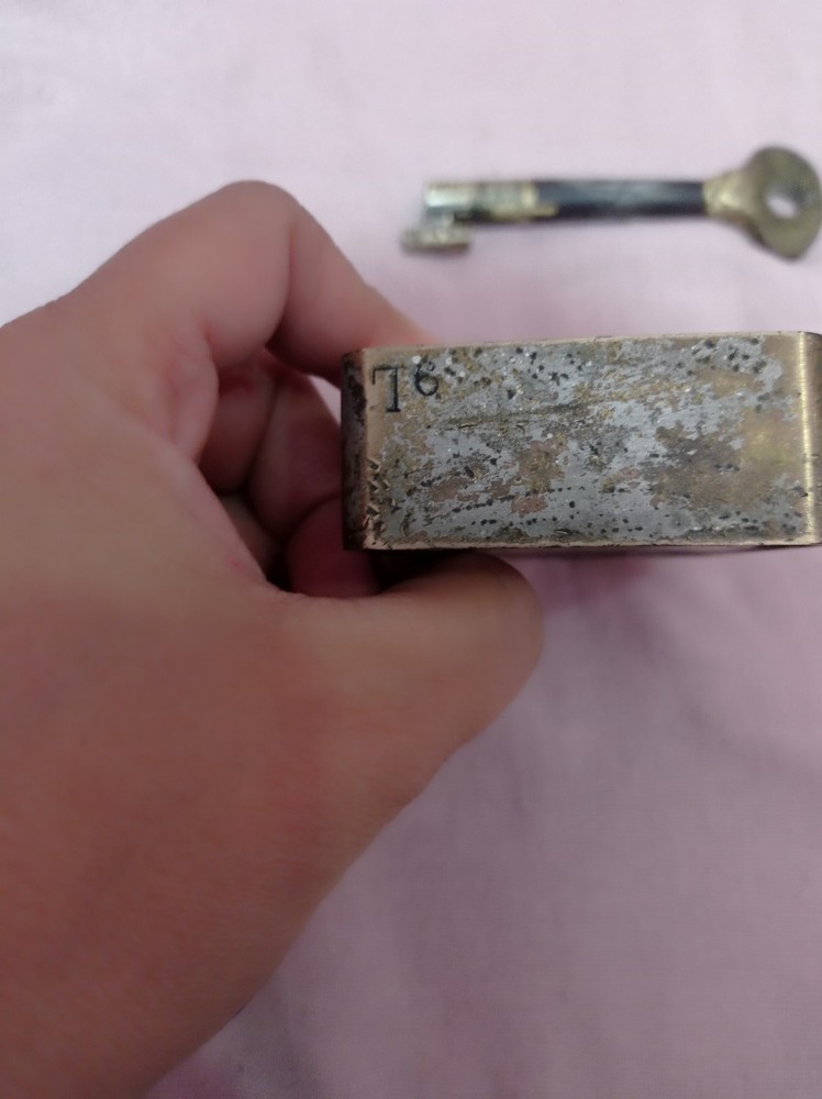 Vintage Antique Lock With Key
