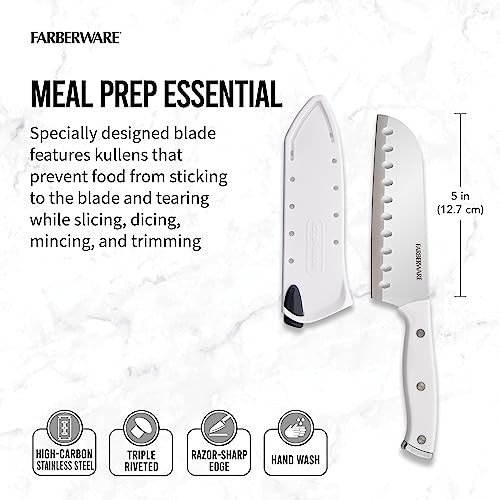 Farberware Edgekeeper Triple Riveted Santoku Self-Sharpening Blade Cover, Hig...