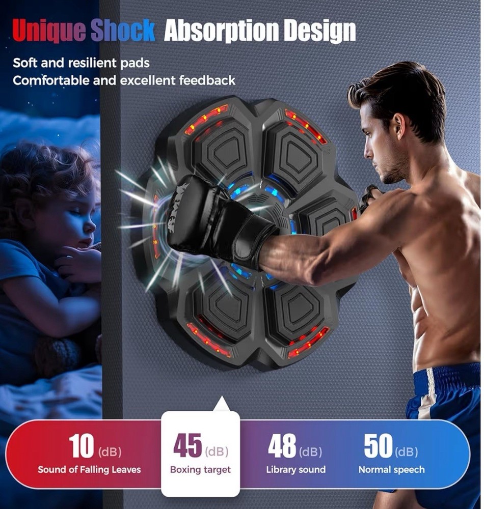 Music Boxing Machine for Adults,Bluetooth Smart Boxing Training Machine,Wall