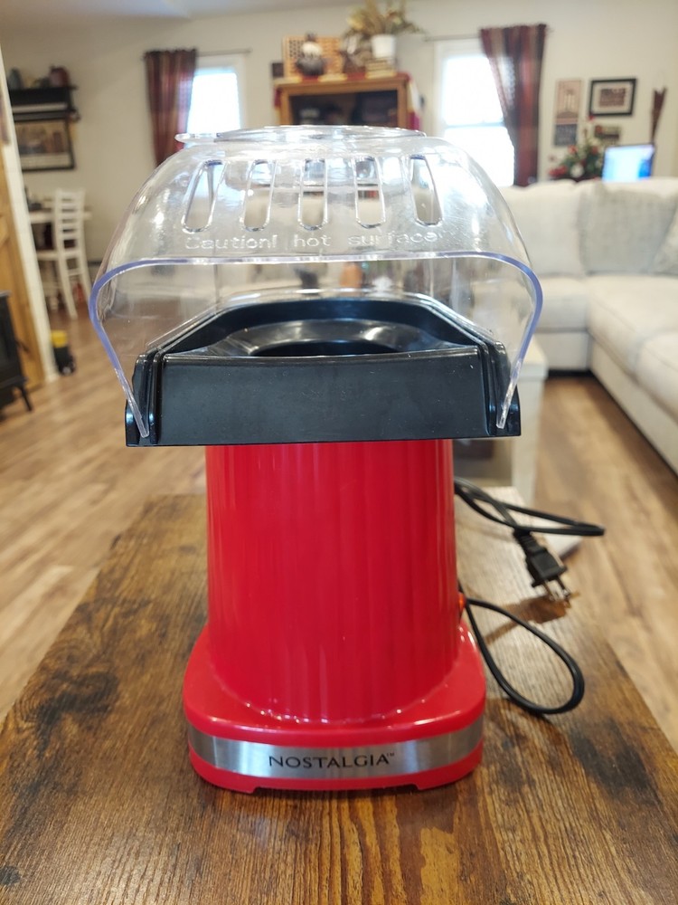 Popcorn Maker Air-Pop Red Nostalgia Easy To Use Tested Works