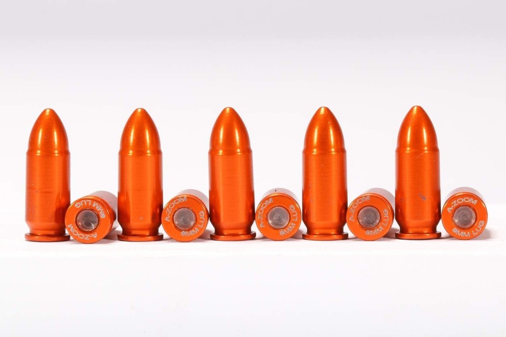 Anodized Orange 9MM Luger Snap Cap Pack