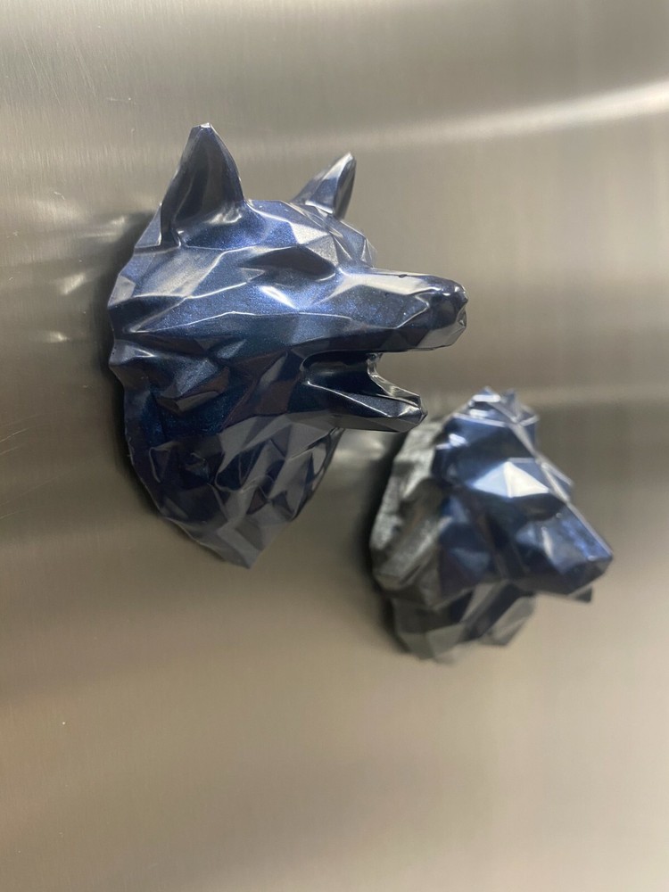 Handmade Midnight Blue & Gray Resin Magnets