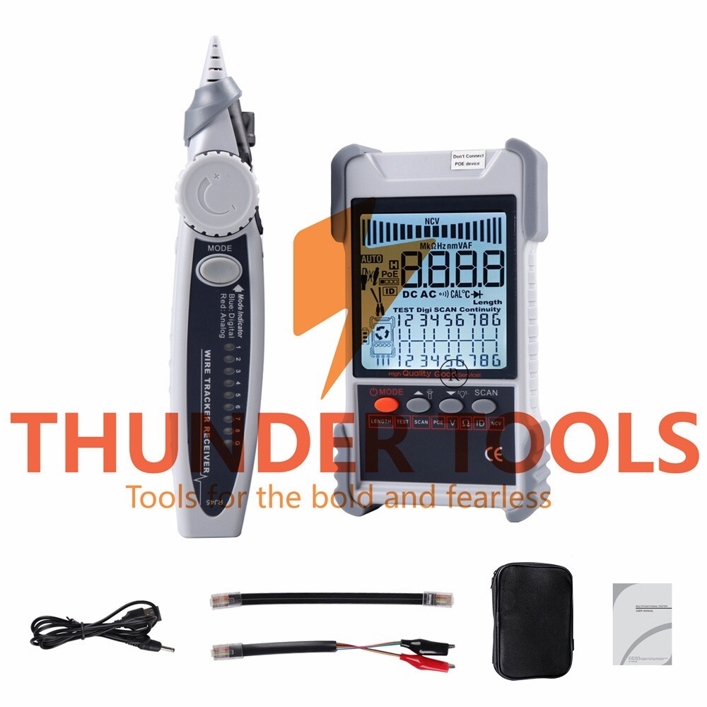 Thunder Tools ET616 Handheld Portable Network Cable Tester with LCD