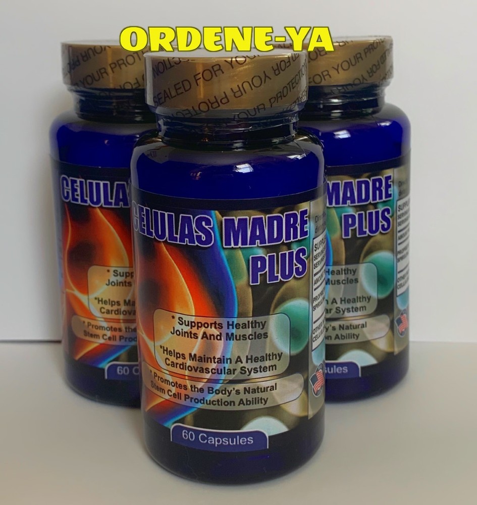Celulas Madres Plus 180 Capsules | Dietary Supplement | 3 Bottles Pack