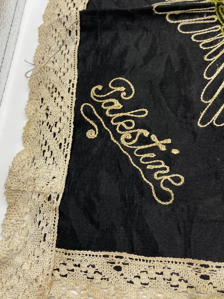 WW2 Royal Army Service Corps Embroidered Egypt Palestine & Syria Table Runner