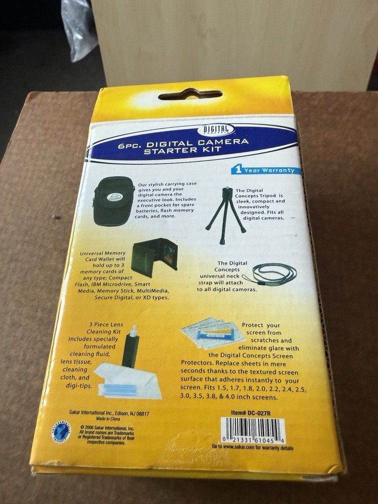 6 Piece Digital Camera Starter Set New