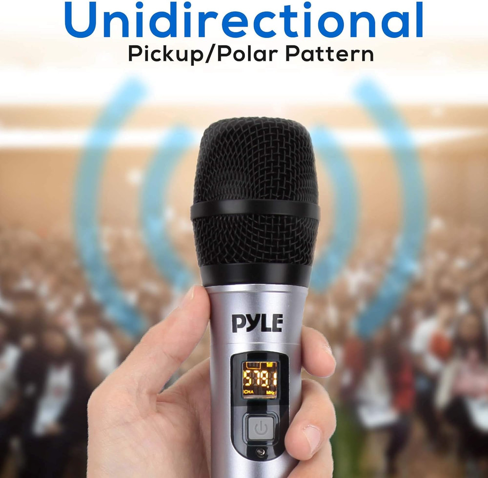 Portable UHF Wireless Microphone System - Professional Battery Operated Handheld