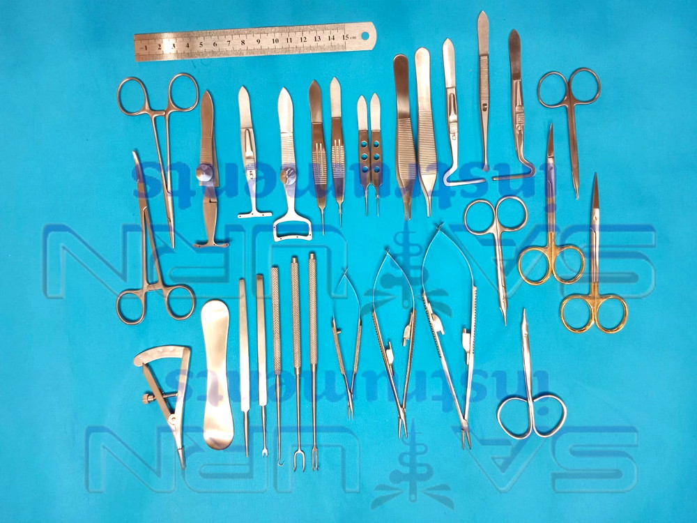 Ophthalmic Blepharoplasty Instruments Set 30 Pcs Micro Eye Surgery Set