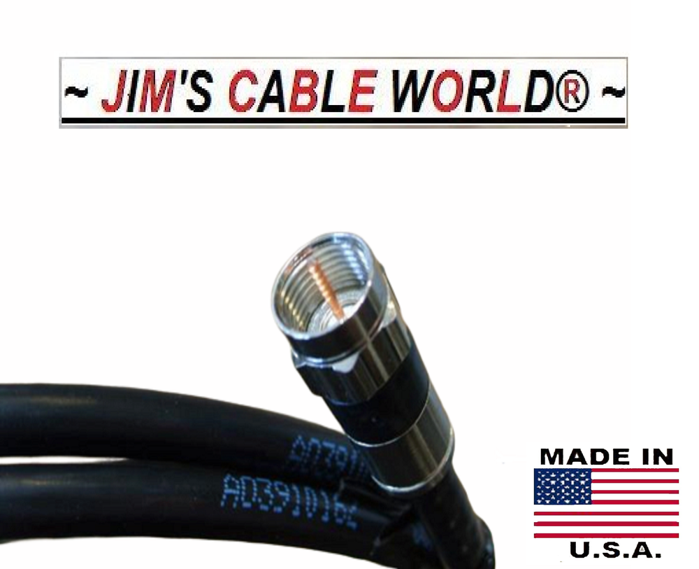 1' Ft JIMS CABLE WORLD Coaxial Cable Plus 2 Way Commscope Digital Cable Splitter