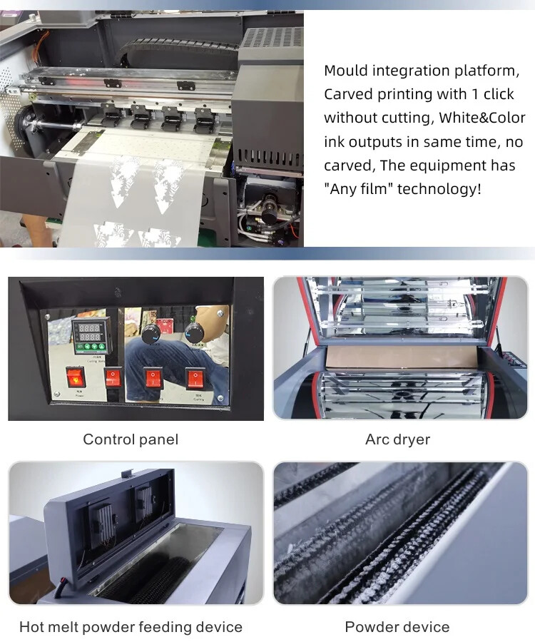Full Automatic 42cm A2 Dtf Printer Double XP600 Dtf Inkjet Printer