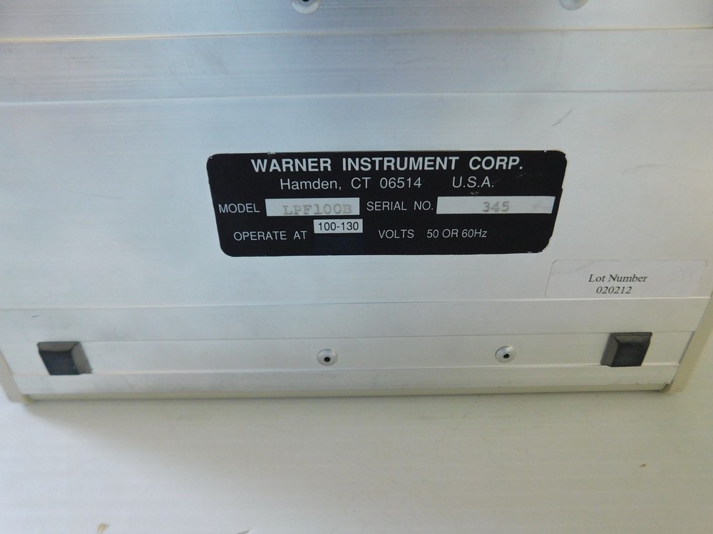 Warner Instruments LPF-100B 4-Pole Low Pass Bessel Filter (CWW94)