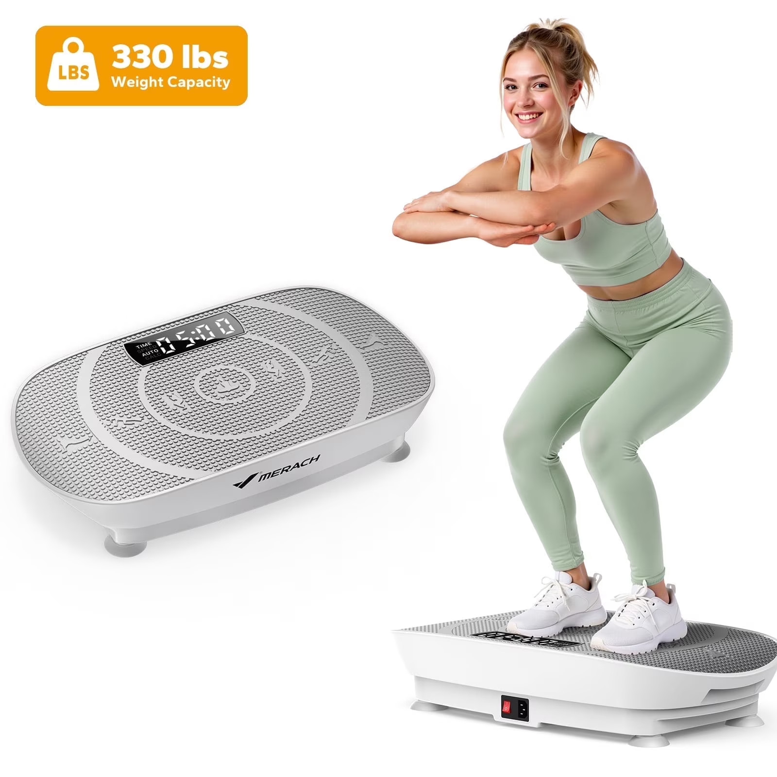MERACH Slim Vibration Plate Quiet Compact Vibration Plateform Exercise Machine