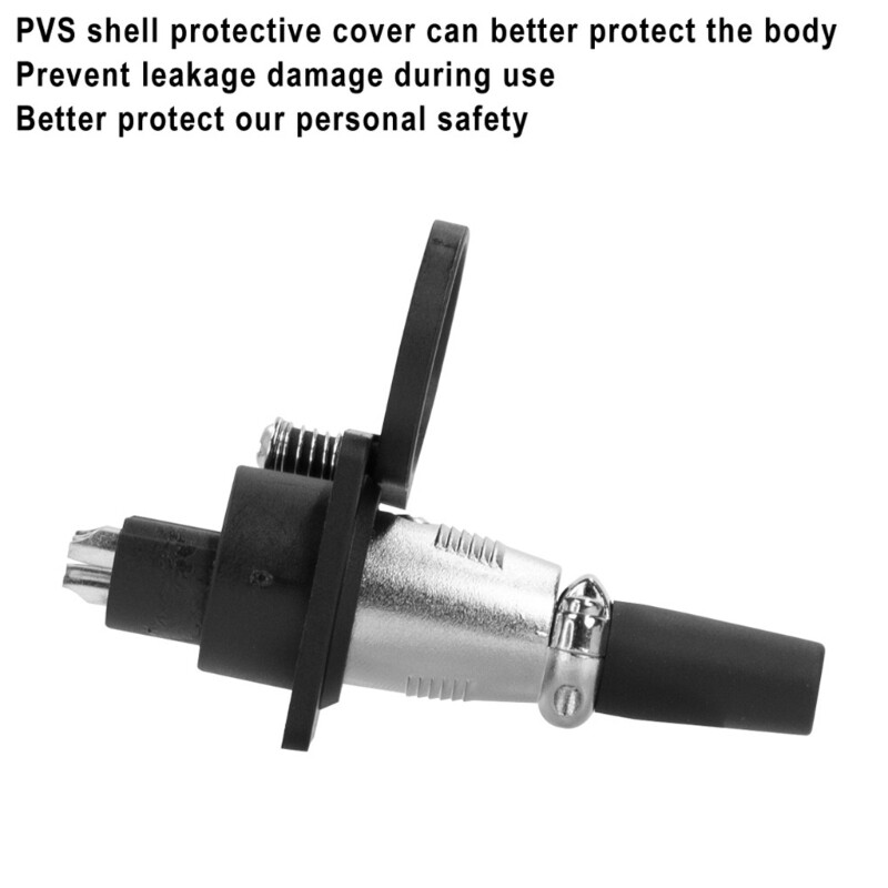 3 Pin Socket Connector Female Plug Socket Mobility Scooter Panel Mount Port