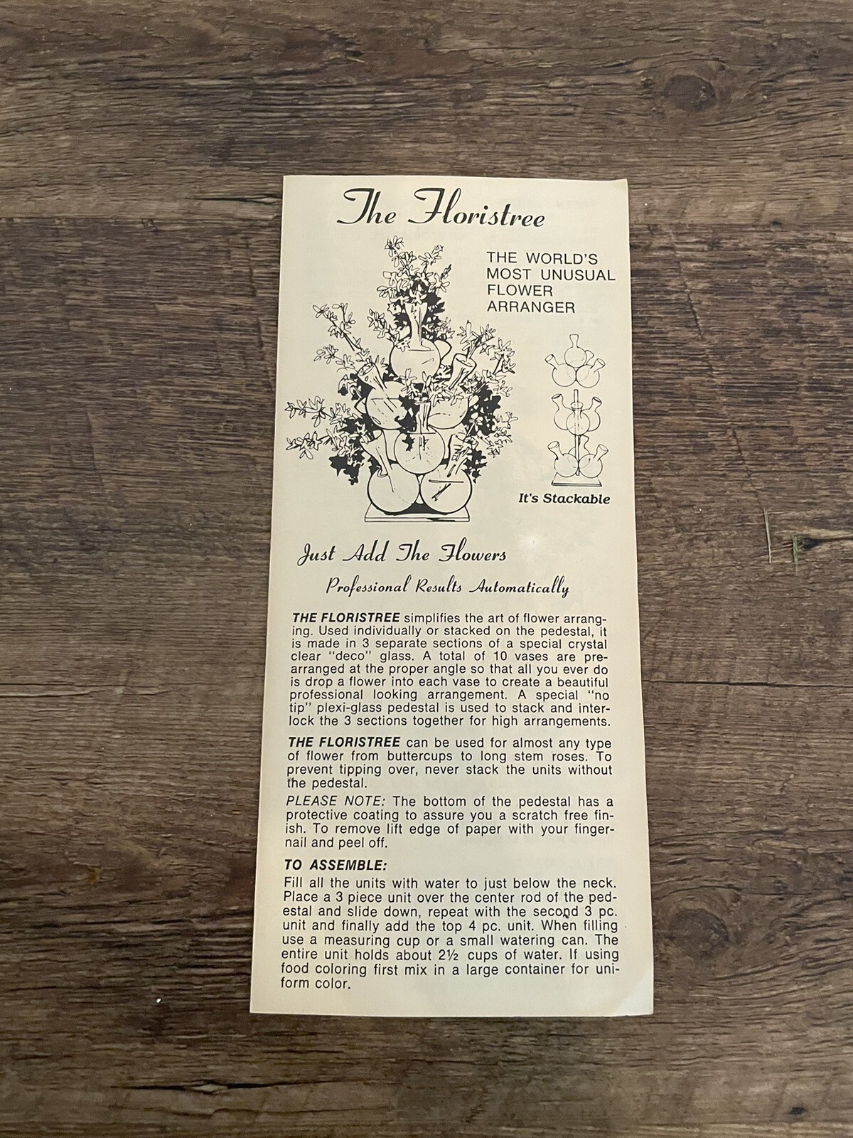 The Floristree Lieba Inc 1981 Glass Beaker Vase Floral Arrangement VTG