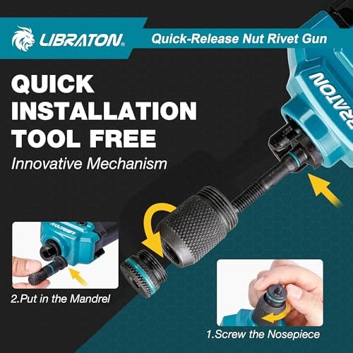 Rivet Nut Tool, 16" Rivnut Tool Kit, Hand Rivet Auto Release Rivet Nut Tool