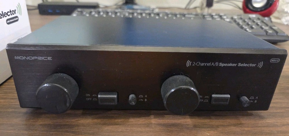 Monoprice Dual-Source 2-Channel A/B Speaker Selector with Volume Control