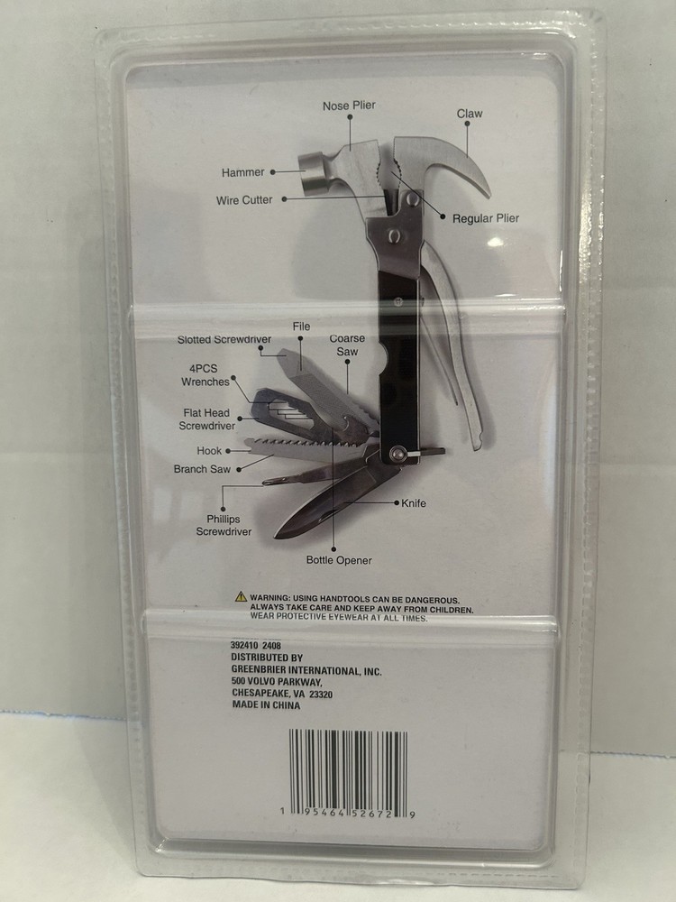 Tool Bench Multifunction Hammer 6.3 in