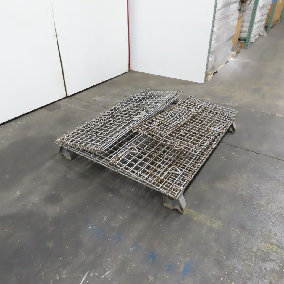 48" x 40" x 18" Deep Steel Collapsible Stackable Wire Bulk Bin Container