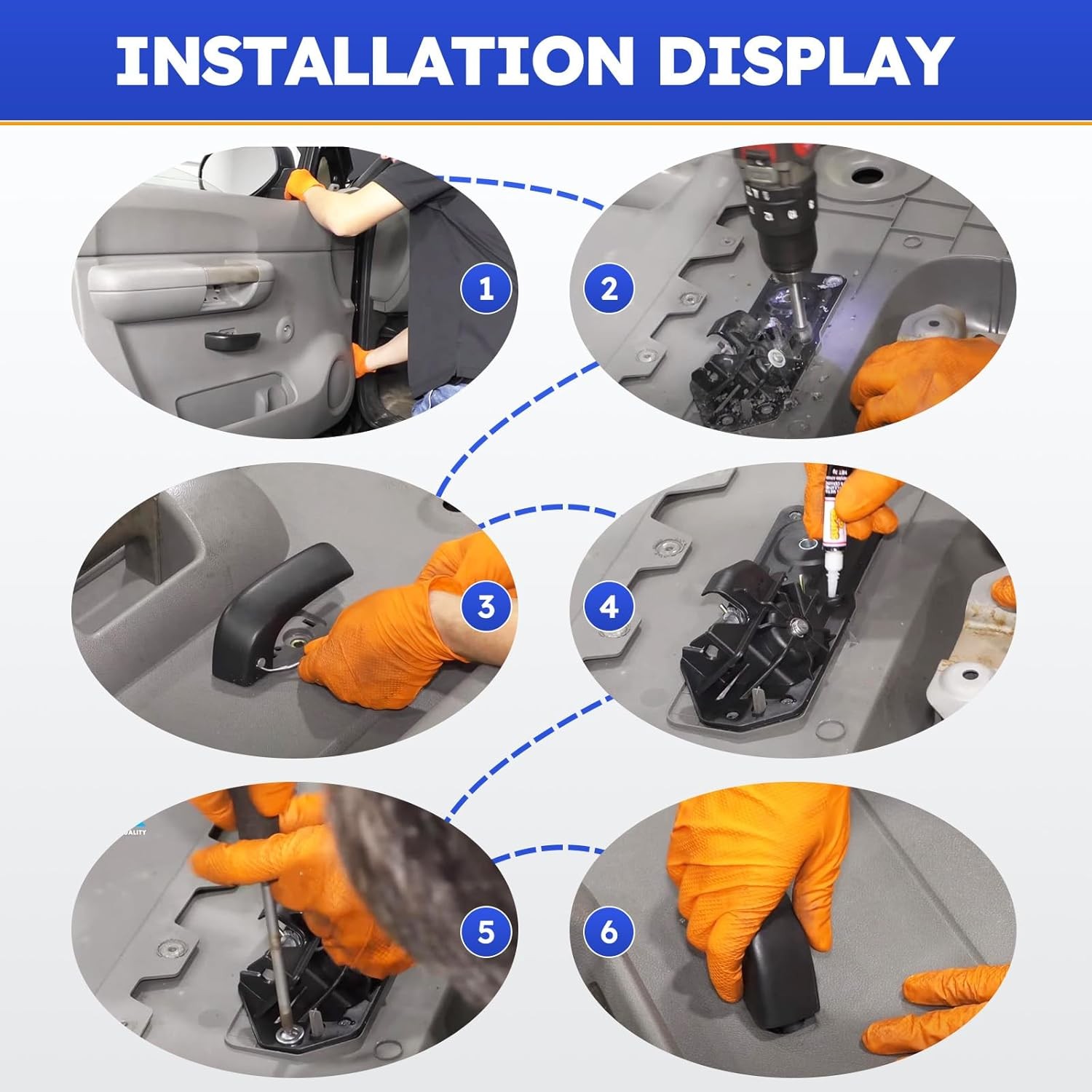 LH Driver Side Interior Door Handle Kit for 07-13 Chevy Silverado GMC Sierra US