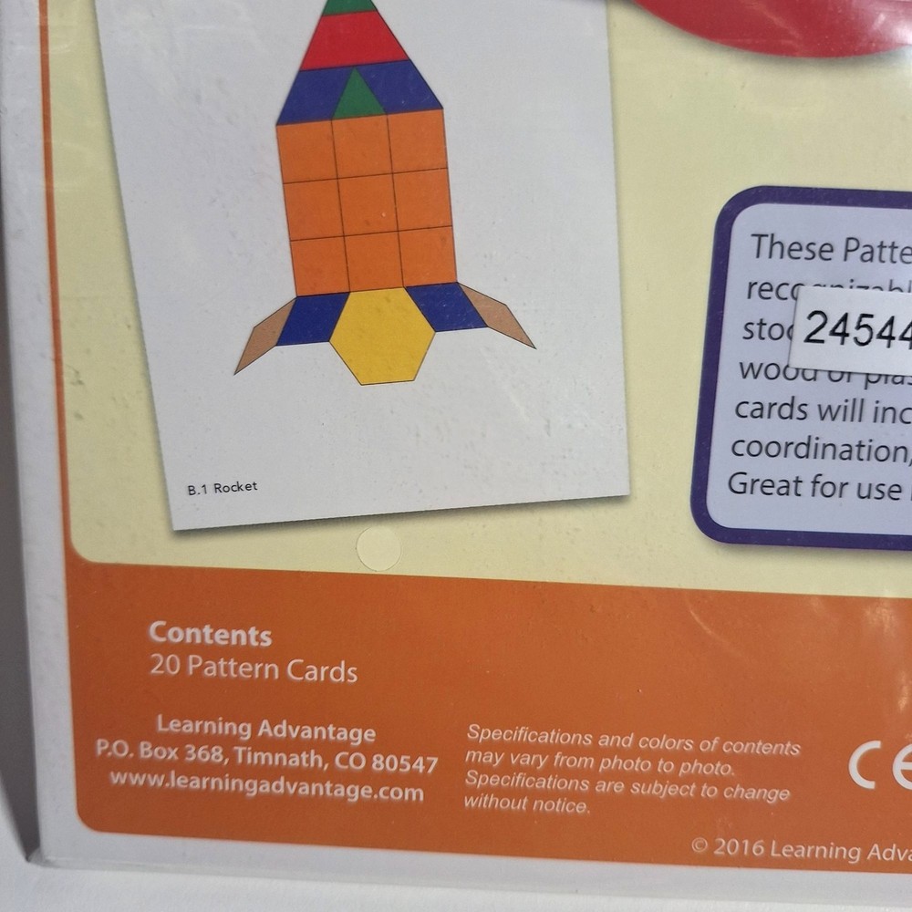 Pattern Block Activity Cards Tangrams Pre K Grade 3 Shapes Learning Advantage