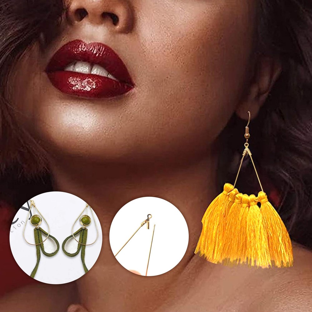 Earring Making Kit with 940 PCS Beading Hoop Finding Component Silver