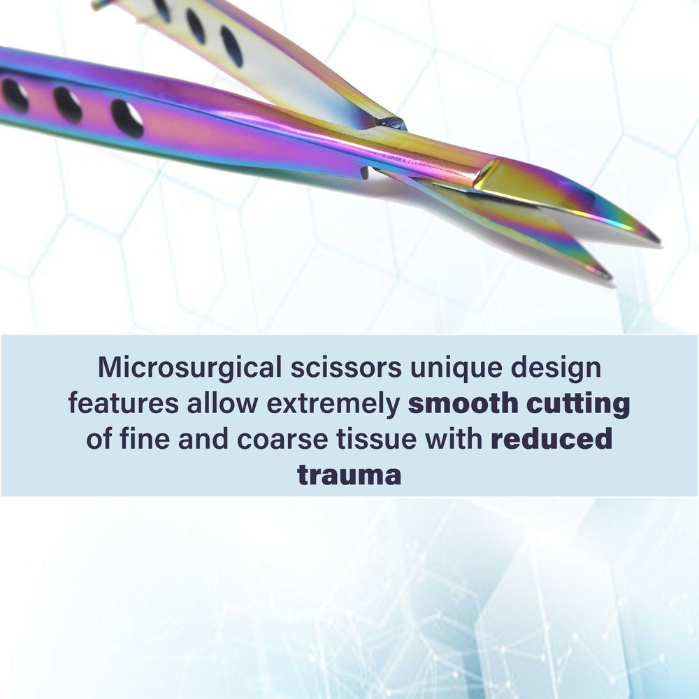 CASTROVIEJO Stitch MicroSurgical Scissors Sharp/Sharp 5.5"Curved Premium Quality