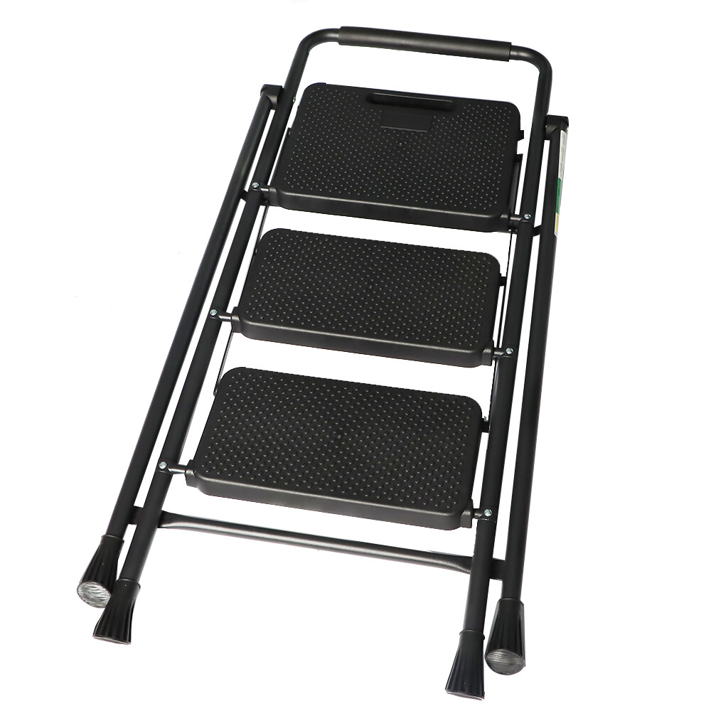 Folding Step Stool Wide Anti-Slip Pedal Sturdy Steel Ladder 2/3/4 steps