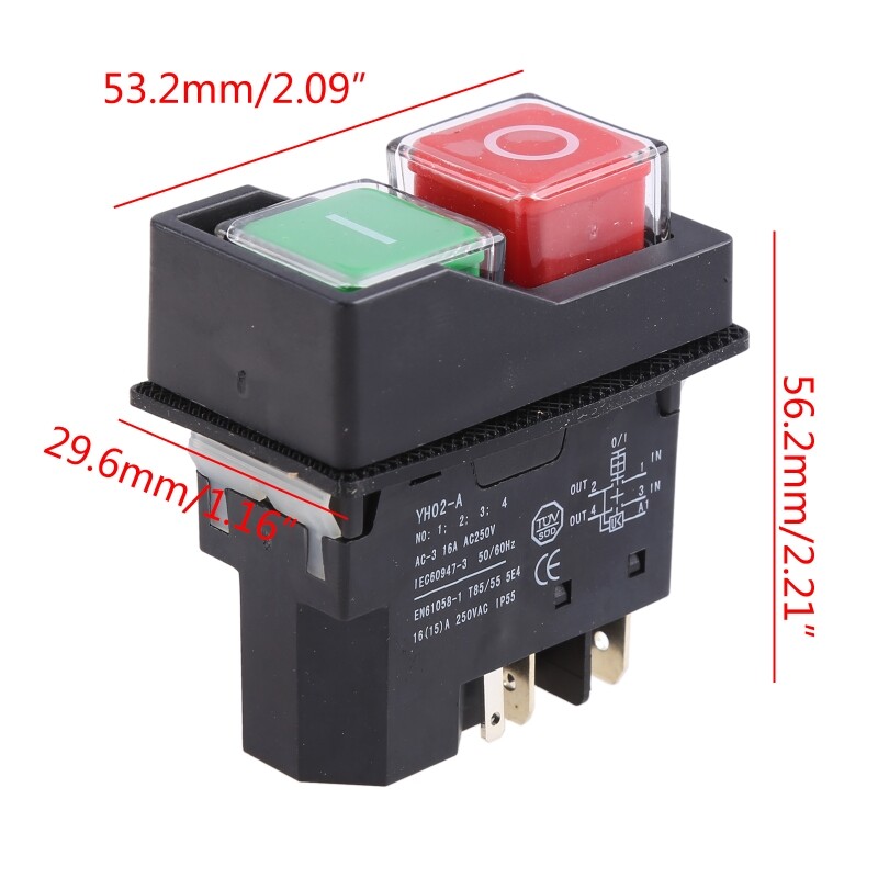 Electromagnetic Button Machine Tool Accessories IP55 Waterproof