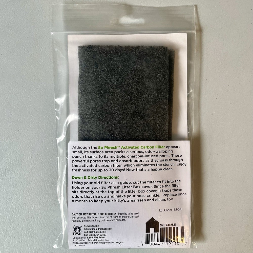 So Phresh Activated Carbon Filter Refill 2 Pack Petco Charcoal Infused