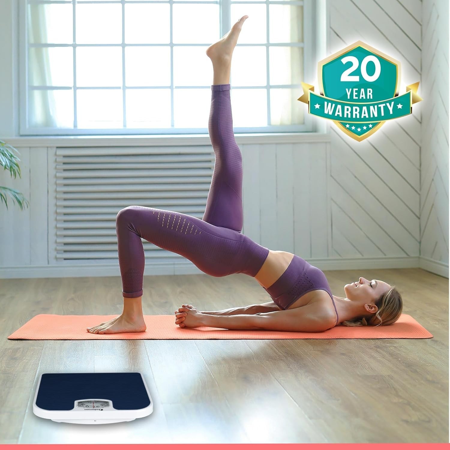 Analog Bathroom Scale Mechanical Body Weight Scale 300 LB Capacity Non Slip