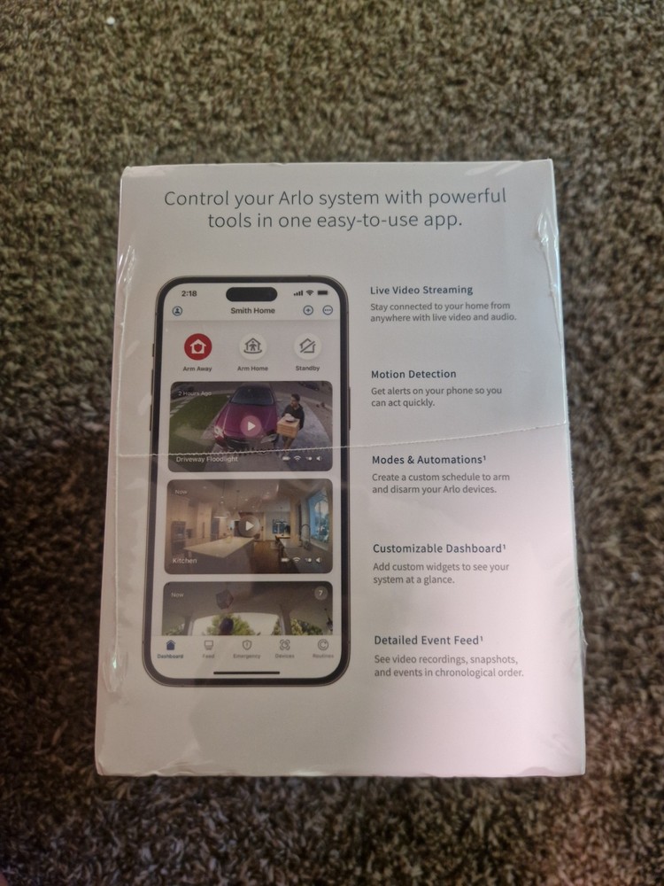 Arlo Pro 5S 2K Outdoor Security Camera Bundle 3-Camera Smart Home System