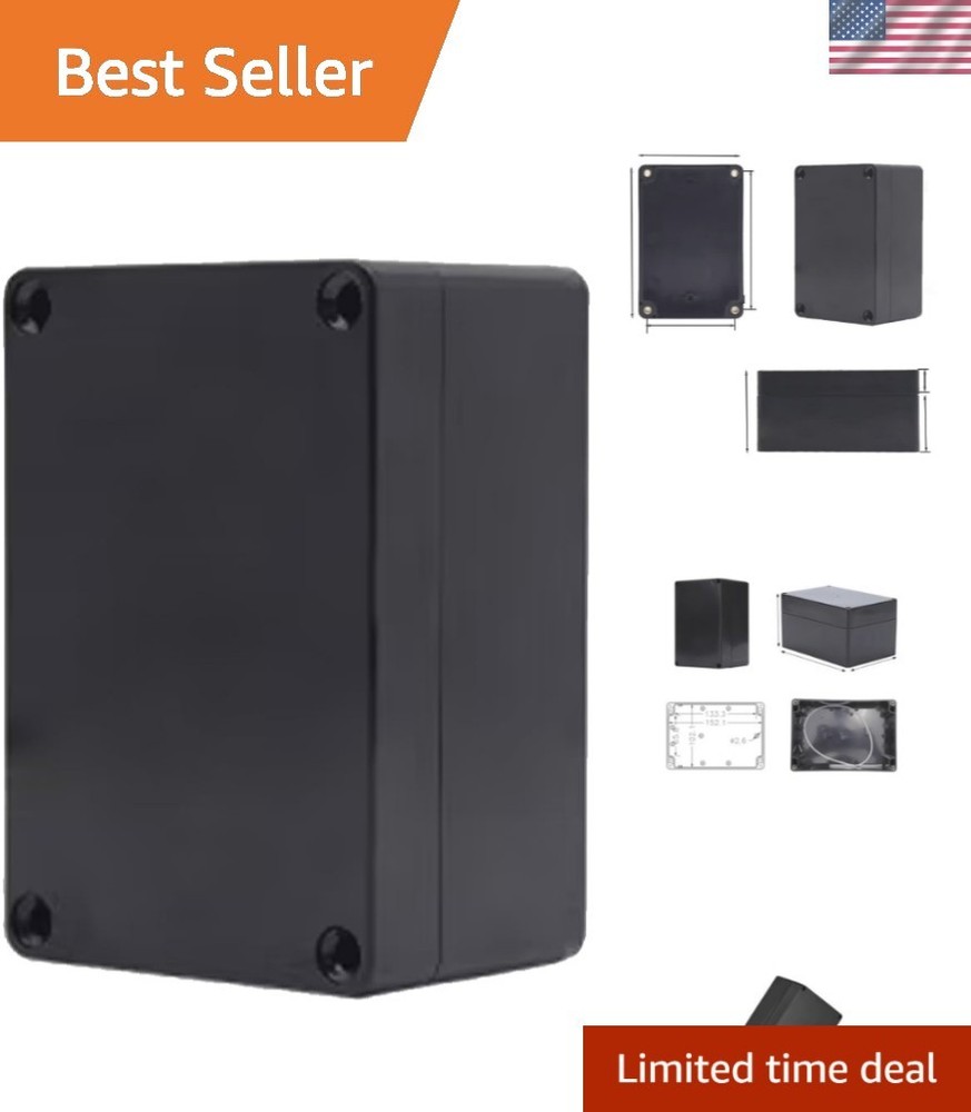 High-Quality  Junction Box for Electronics - Durable ABS Construction, Black