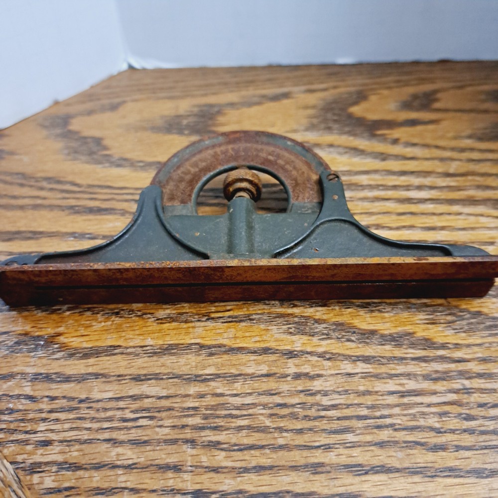 Vintage Protractor With Bubble Level Tool