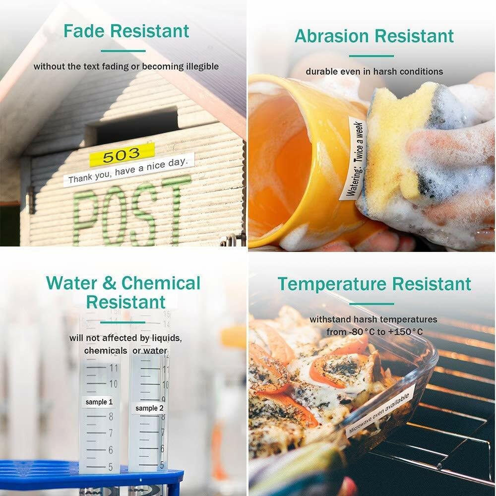 5PK For Brother P-Touch TZe-231 TZ-231 12mm White Standard Laminated Label Tape