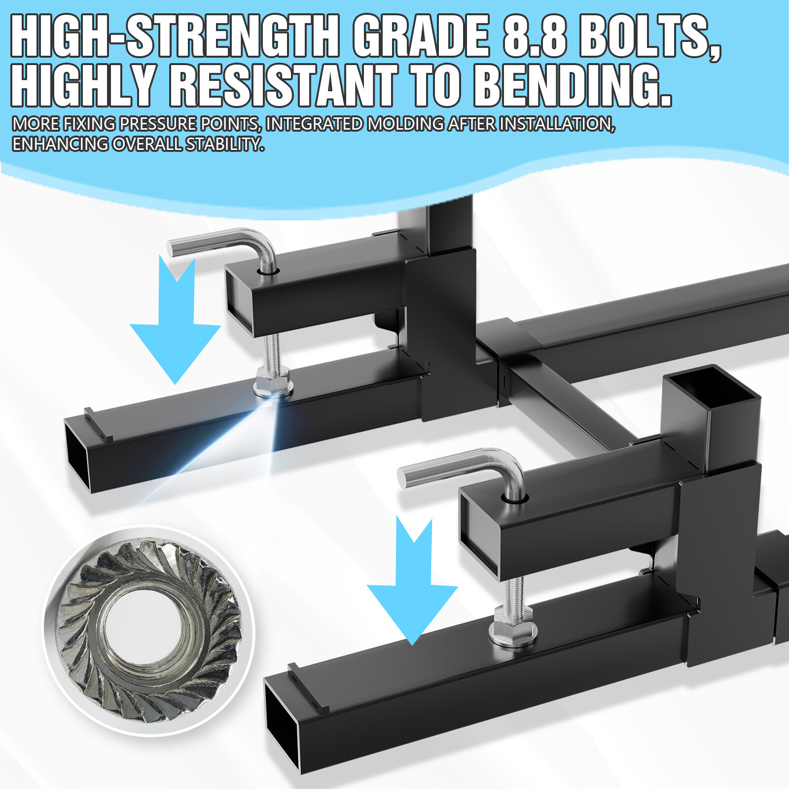 60" Clamp on Pallet Forks 4500lbs for Loader Bucket Tractor with Adjustable Bar