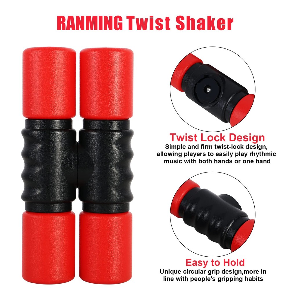 Twist Shaker 3PCS Double Row Shakers Percussion Instruments Set Medium Volume...