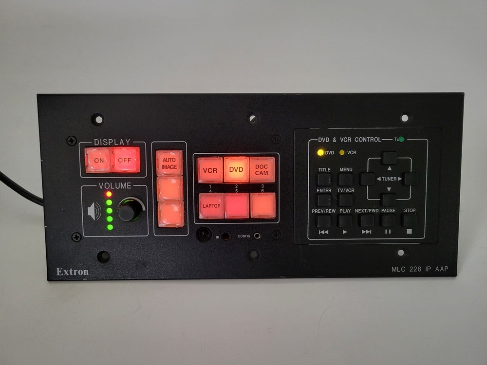 Extron MLC 226 IP MediaLink Controller Panel with DVD & VCR Controls