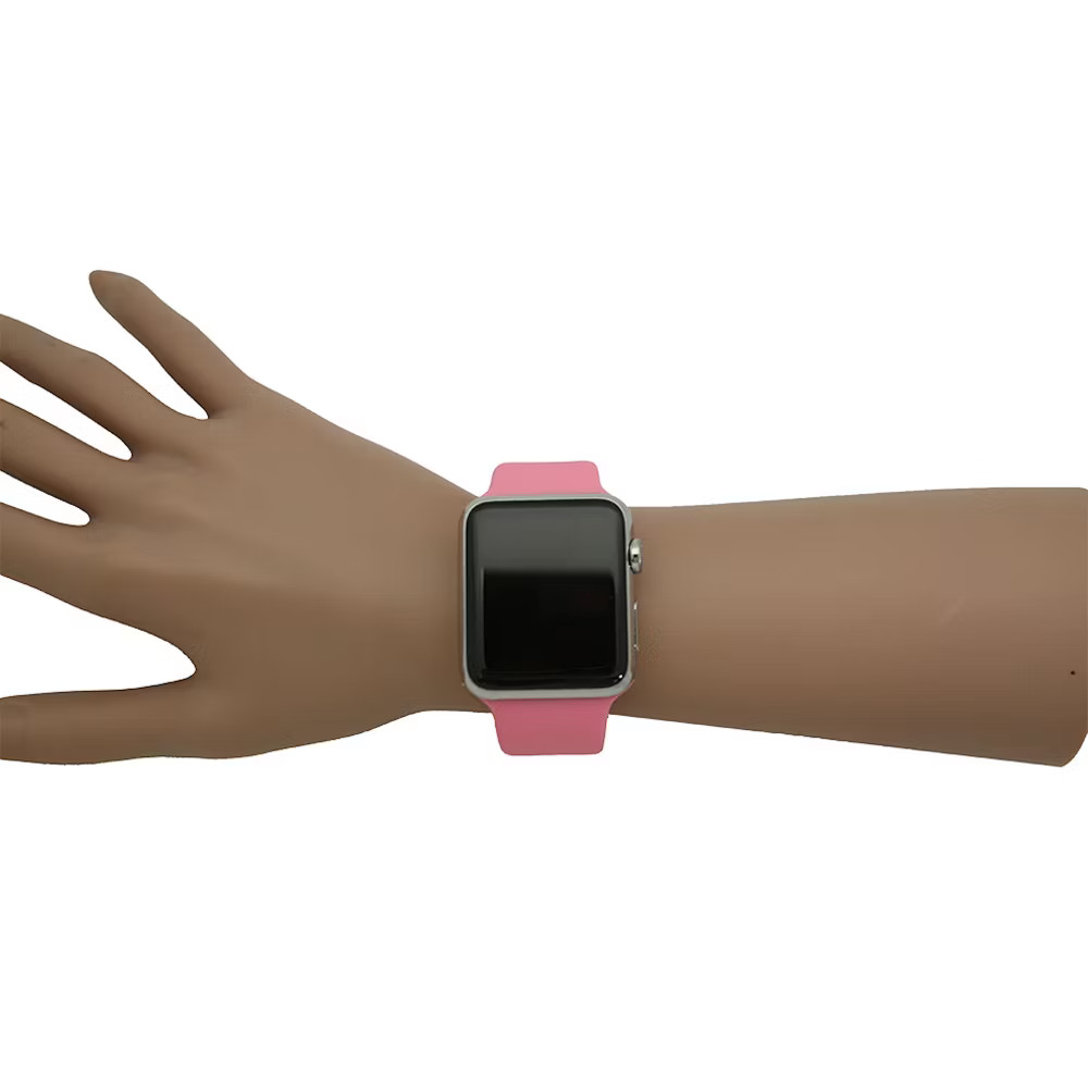 Olivia Pratt Bubble Pink Solid Silicone Apple Watch Band 38Mm