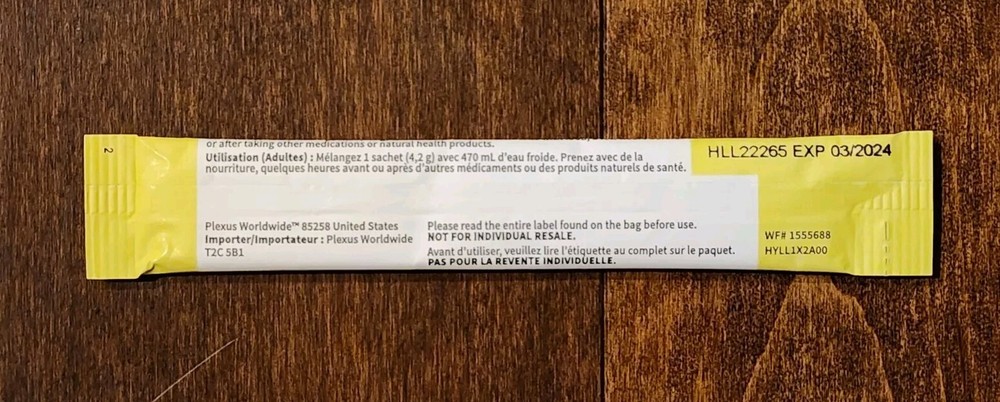 Plexus Hydroplex Electrolyte Drink Mix Lemon Lime New 30 Single Serve Packets