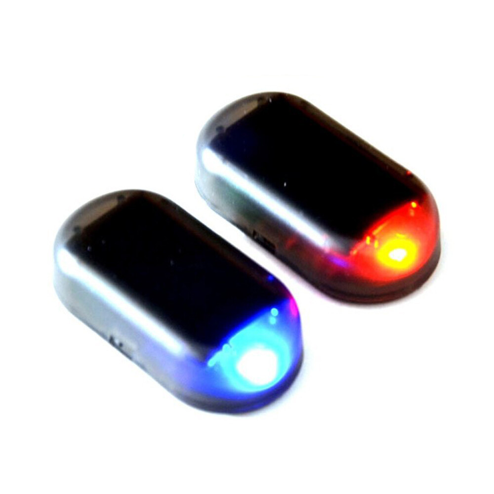 Fake Solar Auto Car Alarm Light Led Warn Security System Theft Flash Accessories