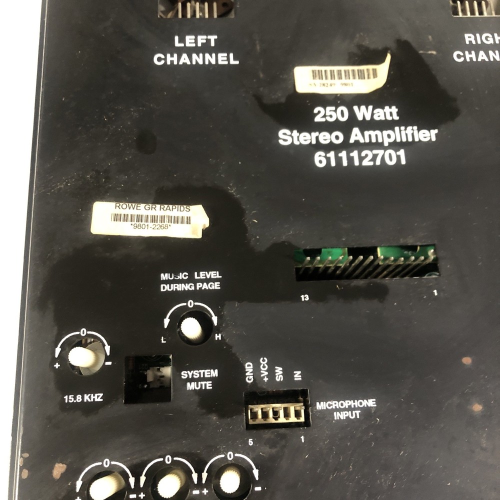 Rowe AMI CD jukebox amp model 61112701 250W Untested AS IS Amplifier