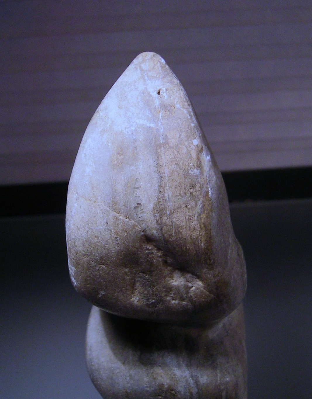 Pre Columbian Mesoamerican Warrior Figure Stone Carving