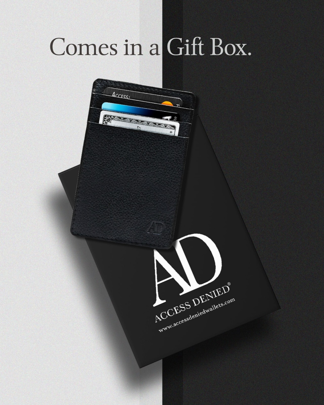 Slim Minimalist Front Pocket RFID Blocking Leather Wallets for Men Women